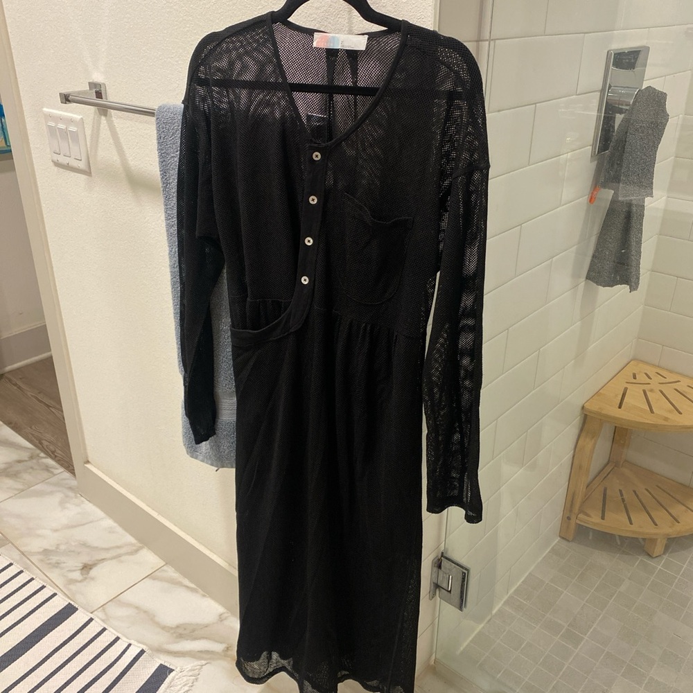 Mesh wrap dress Free People Beach size large